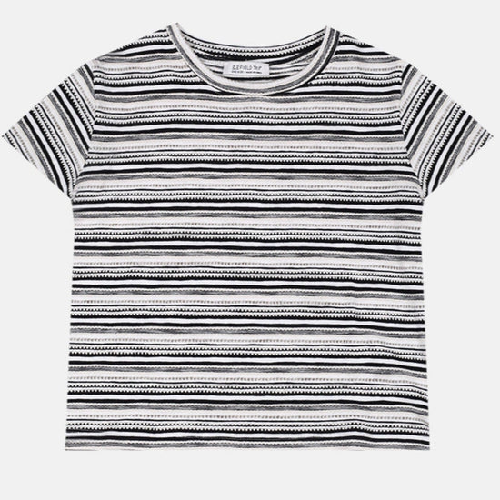 COLOR MIX STRIPE T-SHIRT IVORY