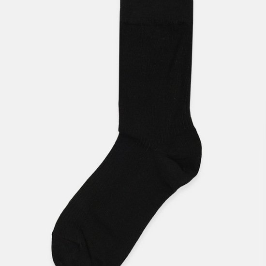 DAILY RIBBED HIGH SOCKS BLACK