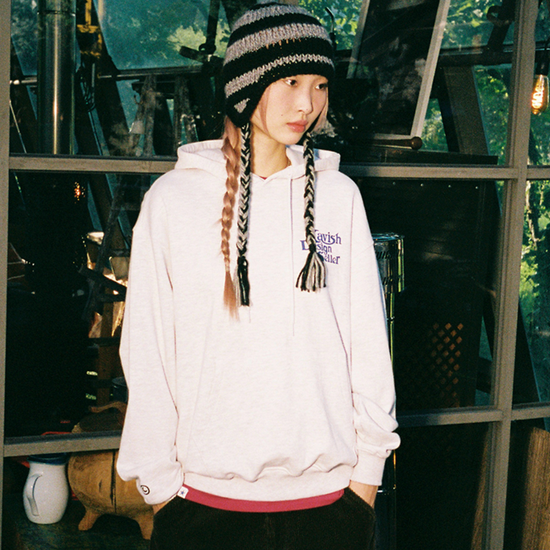 SELLER LOGO HOODIE LIGHT GREY