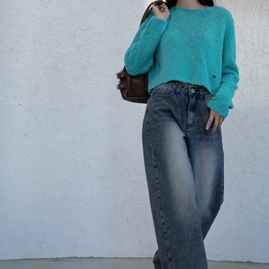 SHAGGY SWEATER BLUE