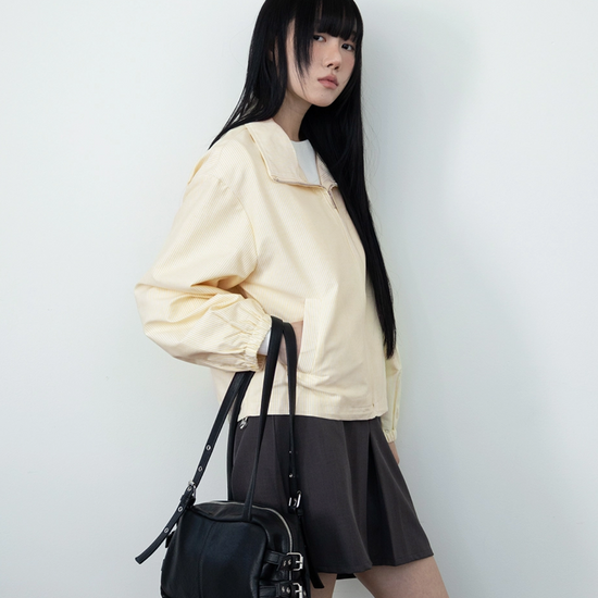 BUCKLE SHOULDER BAG BLACK