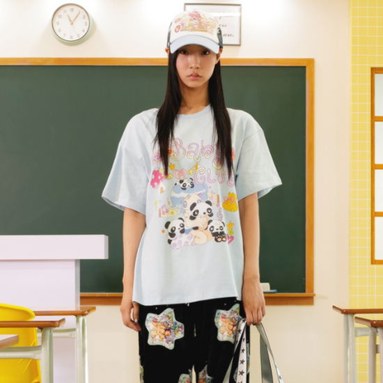 YB X OLIWA OVER-FIT T-SHIRT_2408 LIGHT BLUE