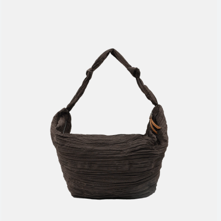 PLEATED SHOULDER BAG BLACK
