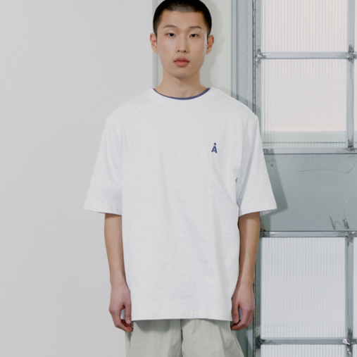 ALAND HI SEOUL LOGO HALF SLEEVE MELANGE IVORY
