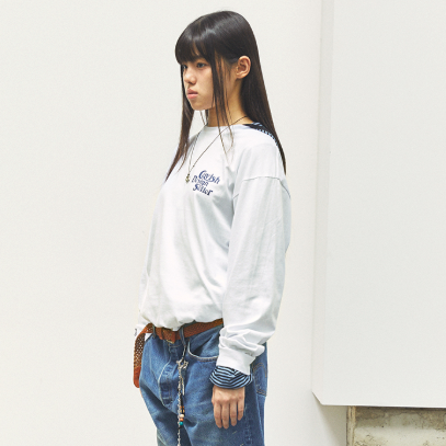 SELLER LOGO LS TEE WHITE