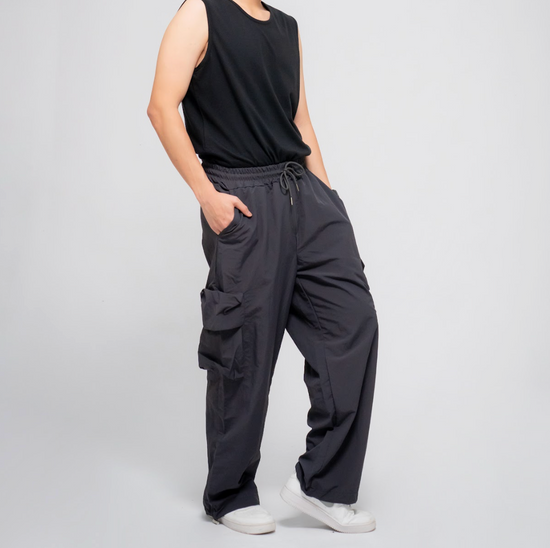 MEN'S LIGHT SHELL NYLON UTILITY PANTS CHARCOAL