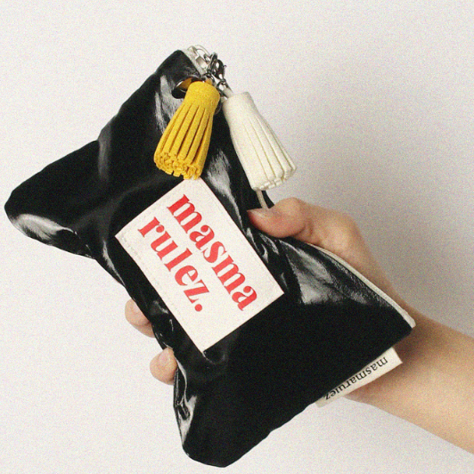 BASIC POUCH GLITTERY BLACK