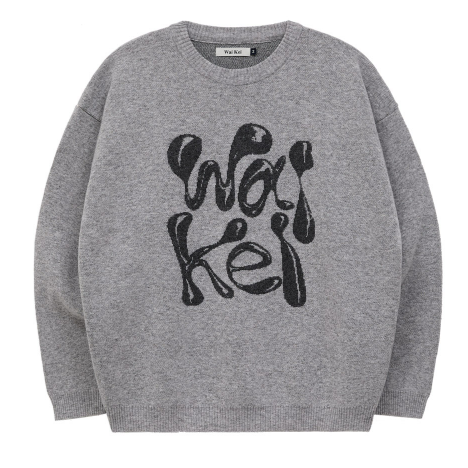 WK 3D LOGO KNIT GREY