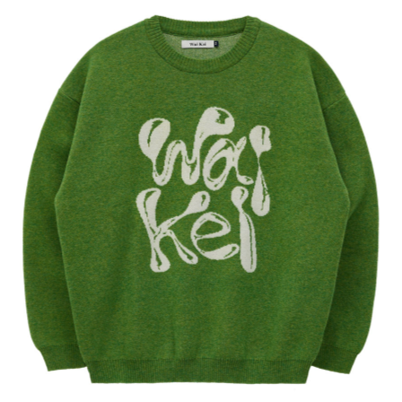 WK 3D LOGO KNIT MOSS GREEN