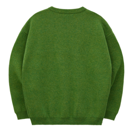 WK 3D LOGO KNIT MOSS GREEN