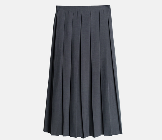 ESSENTIAL PLEATS SKIRT GREY