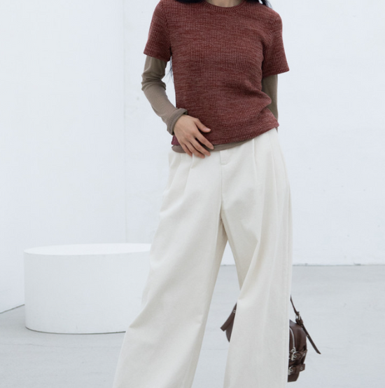 GOLGI HALF SLEEVE T-SHIRT BROWN