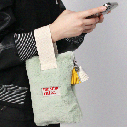 STRAP POUCH BODRY PASTEL LIGHT GREEN