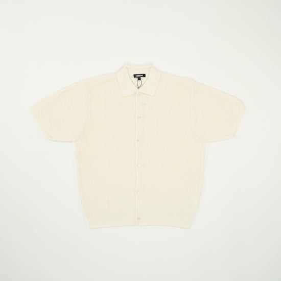 MEN'S WAFFLE KNIT CARDIGAN IVORY