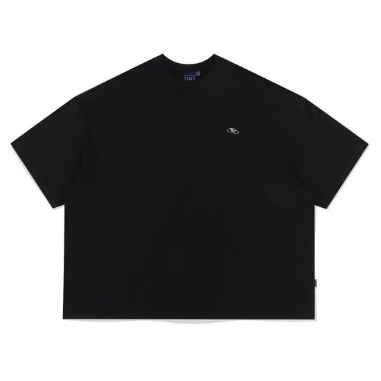 WIDE FIT SHINING LOGO TEE SHIRT BLACK