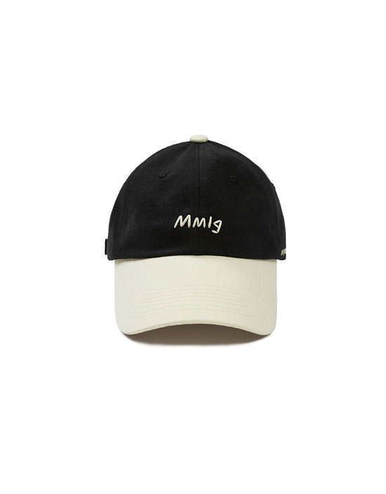 STITCH BALL CAP (BLACK / LIGHT BEIGE)