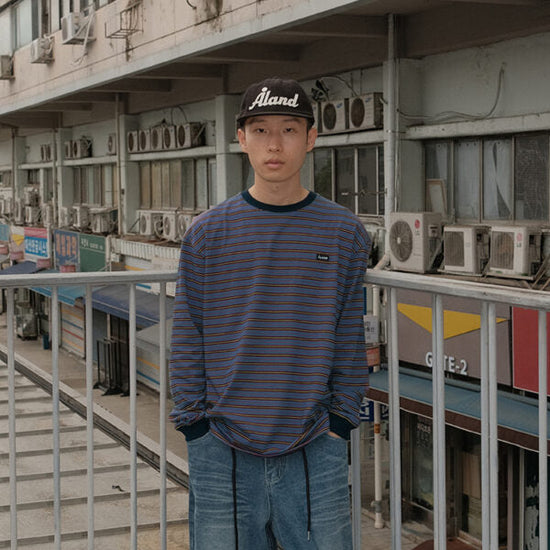 ALAND LOGO APPLIQUE CAP BLACK