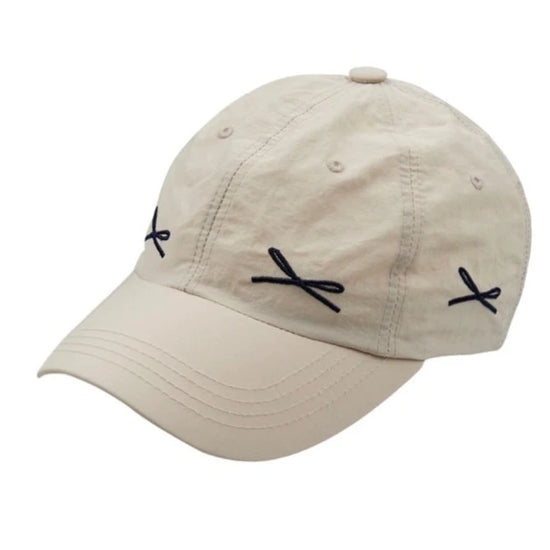 RIBBON BASEBALL CAP BEIGE