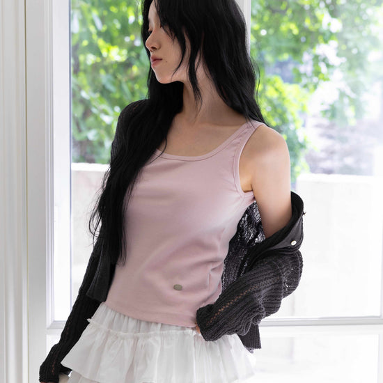 LULLABY BUTTON KNIT CARDIGAN CHARCOAL
