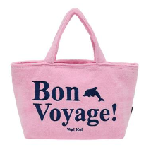 BON VOYAGE TERRY SMALL TOTE BAG PINK