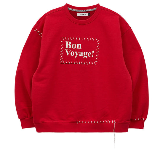 BON VOYAGE HAND STITCH SWEATSHIRTS RED