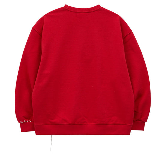 BON VOYAGE HAND STITCH SWEATSHIRTS RED