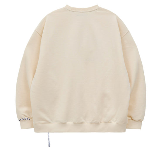 BON VOYAGE HAND STITCH SWEATSHIRTS IVORY