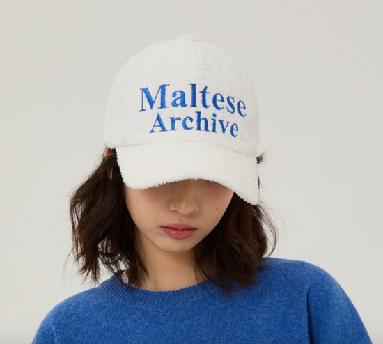 MALTESE ARCHIVE TERRY BALL CAP WHITE