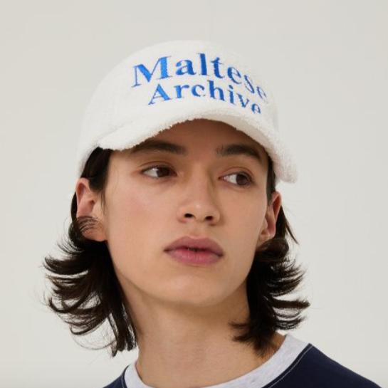 MALTESE ARCHIVE TERRY BALL CAP WHITE