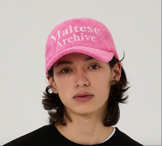 MALTESE ARCHIVE TERRY BALL CAP PINK