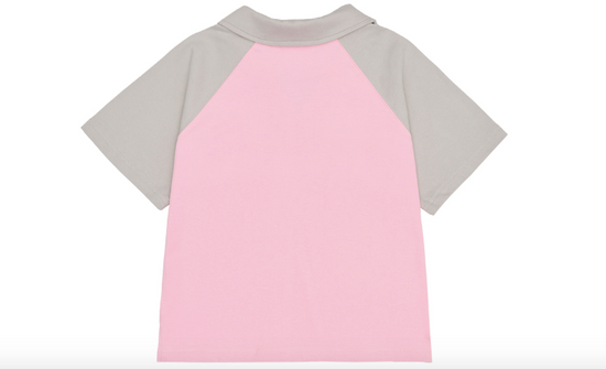 SPORTY COLLAR TEE PINK