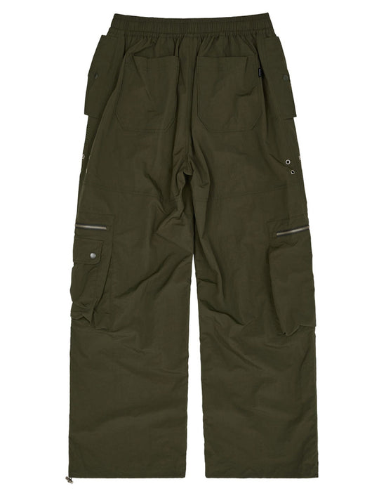 NYLON CARGO STRING PANTS KHAKI