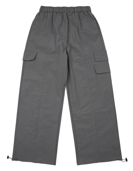 BANDING STRING CARGO PANTS  CHARCOAL