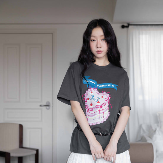 CAKE CLUB T-SHIRT CHARCOAL