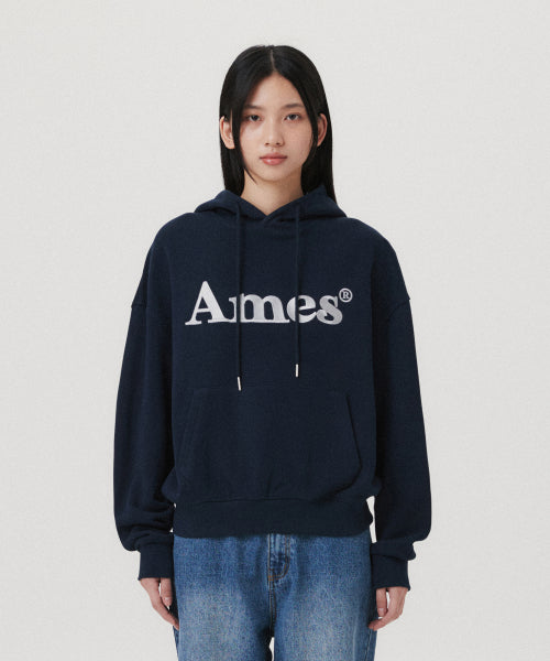 BASIC LOGO HOODIE O NAVY