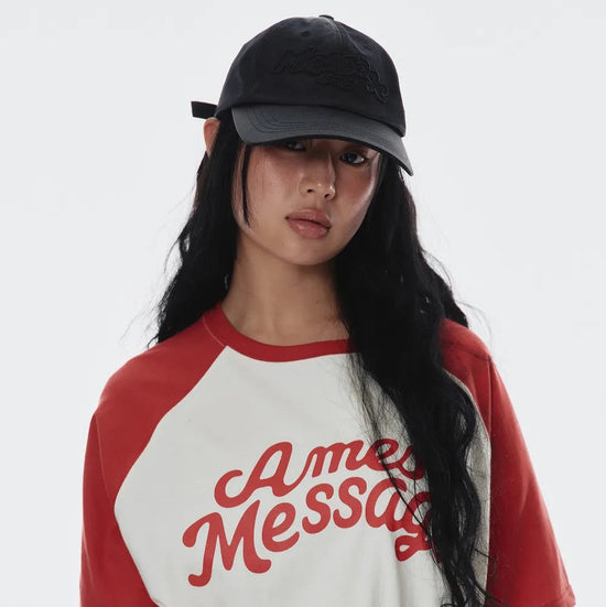 MESSAGE GLOSSY BALL CAP BLACK