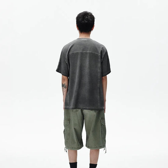 DYED TRACK TEE CHARCOAL