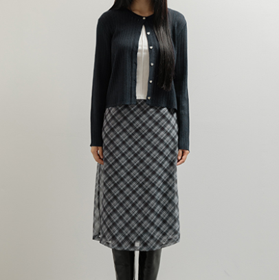 WENDY SHEER MIDI SKIRT BLACK