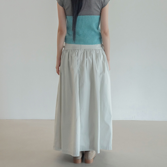 LOWLINE BUCKLE MAXI SKIRT LIGHT BEIGE