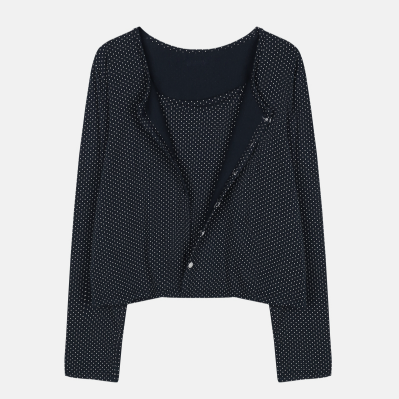 LABEL DETAIL DOT TWIN SET CHARCOAL