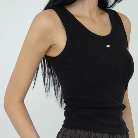 3.3 SLIM BRA CAP SLEEVELESS BLACK