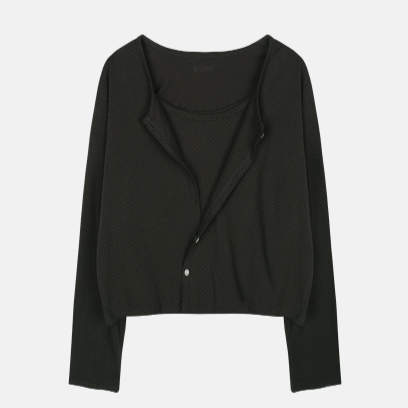 LABEL DETAIL DOT TWIN SET CHARCOAL