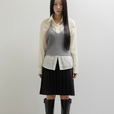 ESSENCE EMBRO TENCEL SHIRT IVORY