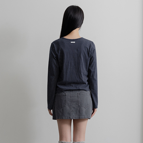 LABEL DETAIL DOT TWIN SET NAVY