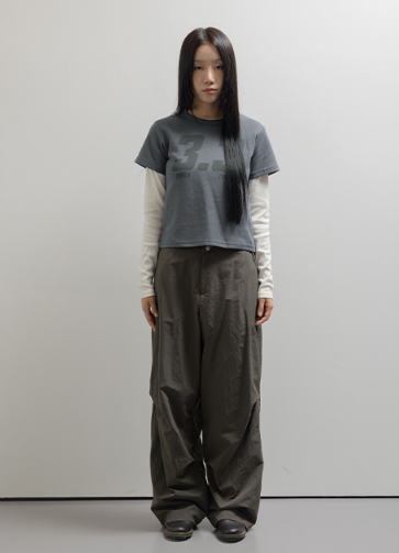 URBAN SNAP NYLON PANTS BROWN