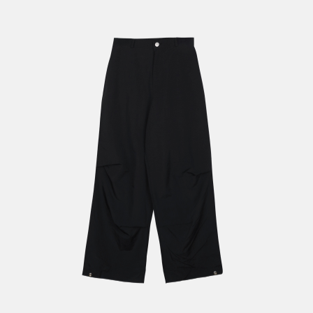 URBAN SNAP NYLON PANTS BLACK
