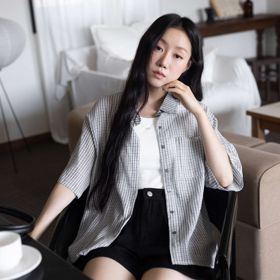 MONO THREADPOINT HALF SHIRT IVORY