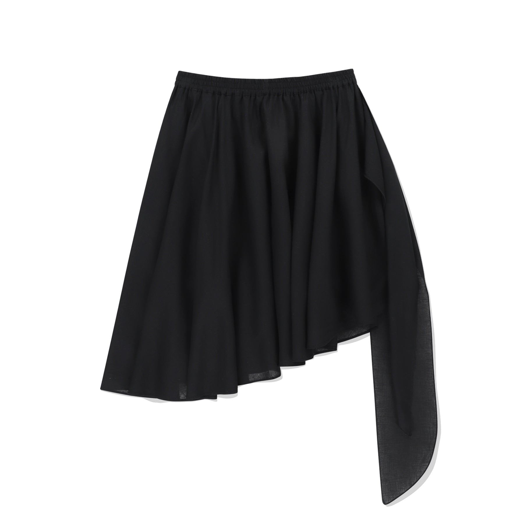 BELI ROK ROMANTIC CROWN RIBBON FLARE SKIRT BLACK