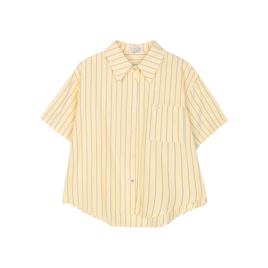 BREEZE STRIPE SHORT SLEEVE SHIRT YELLOW