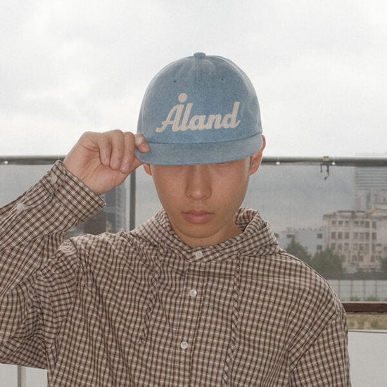 ALAND LOGO APPLIQUE CAP INDIGO